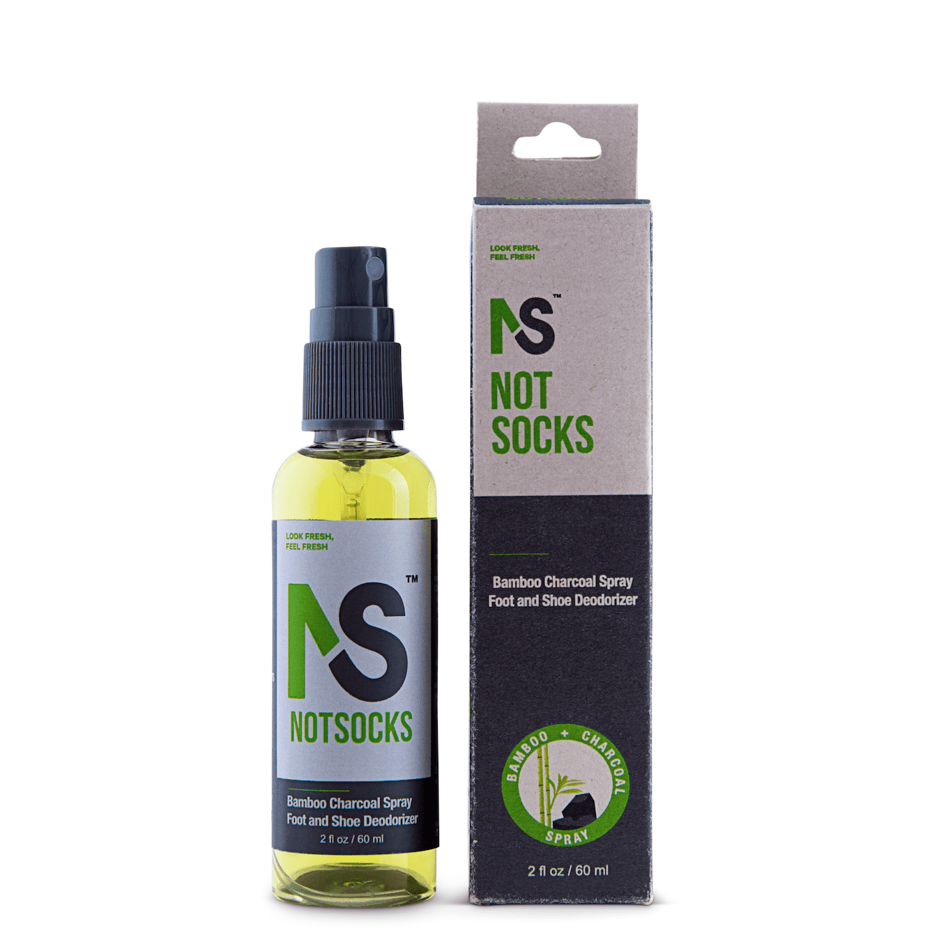 NotSocks™ Sockless Socks  Bamboo /Charcoal Spray. Foot and Shoe Deodorizer.